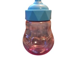 Pink Heart-Shaped Bottle with Blue Cap